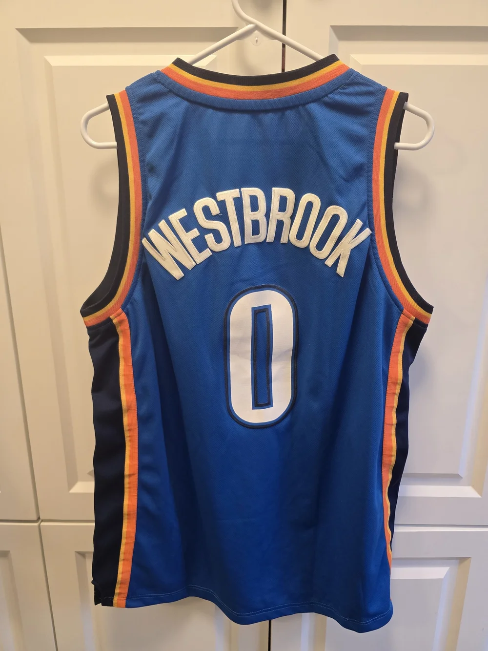 Adult NBA Medium Adidas Oklahoma City Thunder Westbrook #0 Basketball Jersey +2